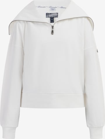 Sweat-shirt 'Idem' DreiMaster Vintage en blanc : devant