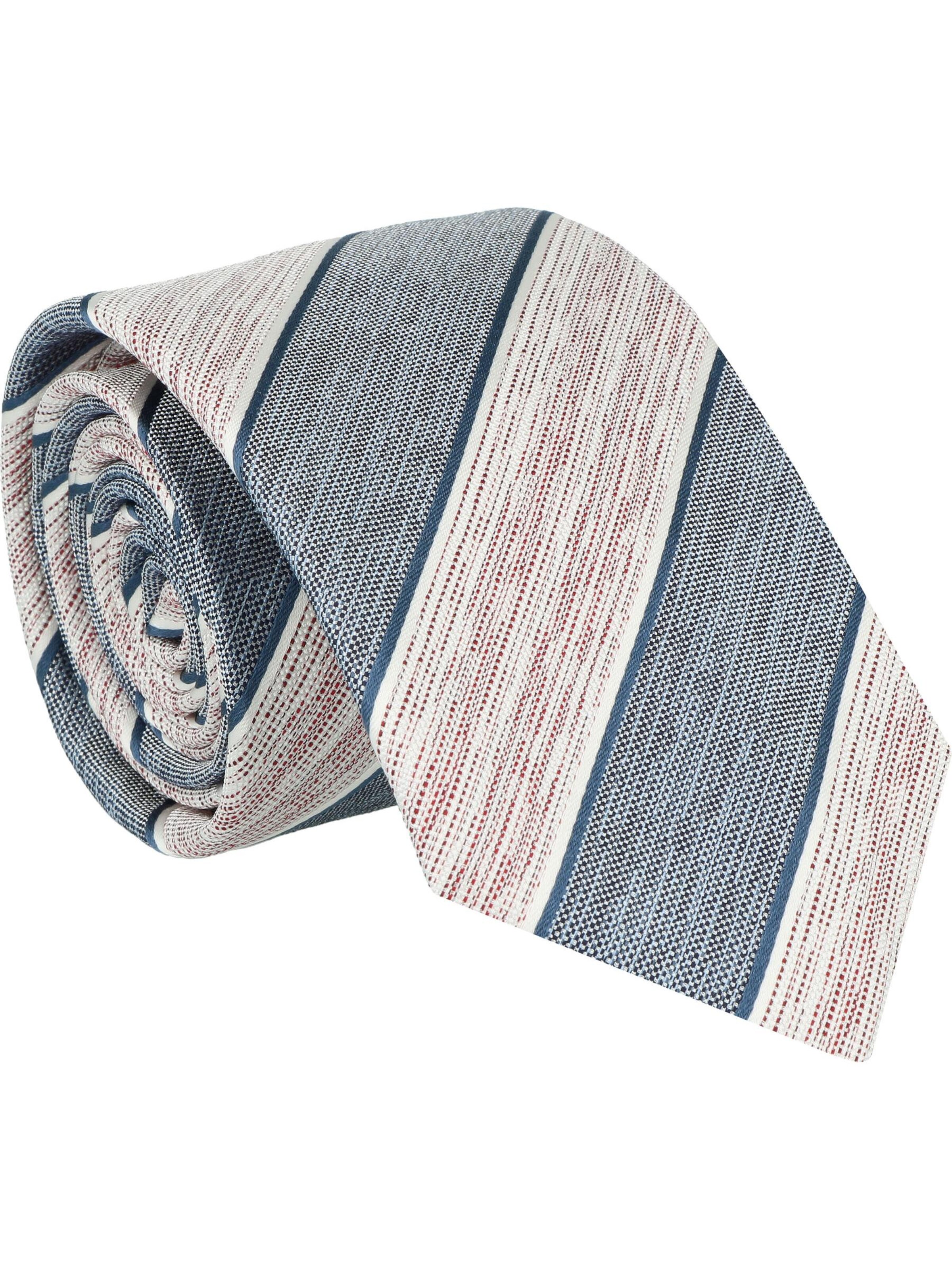 WILLEN Krawatte 'Pastell Blockstreifen'‌‌‌‌‌ in Rot