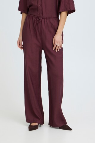 ICHI Loosefit Broek 'ICHFalura' in Rood: voorkant