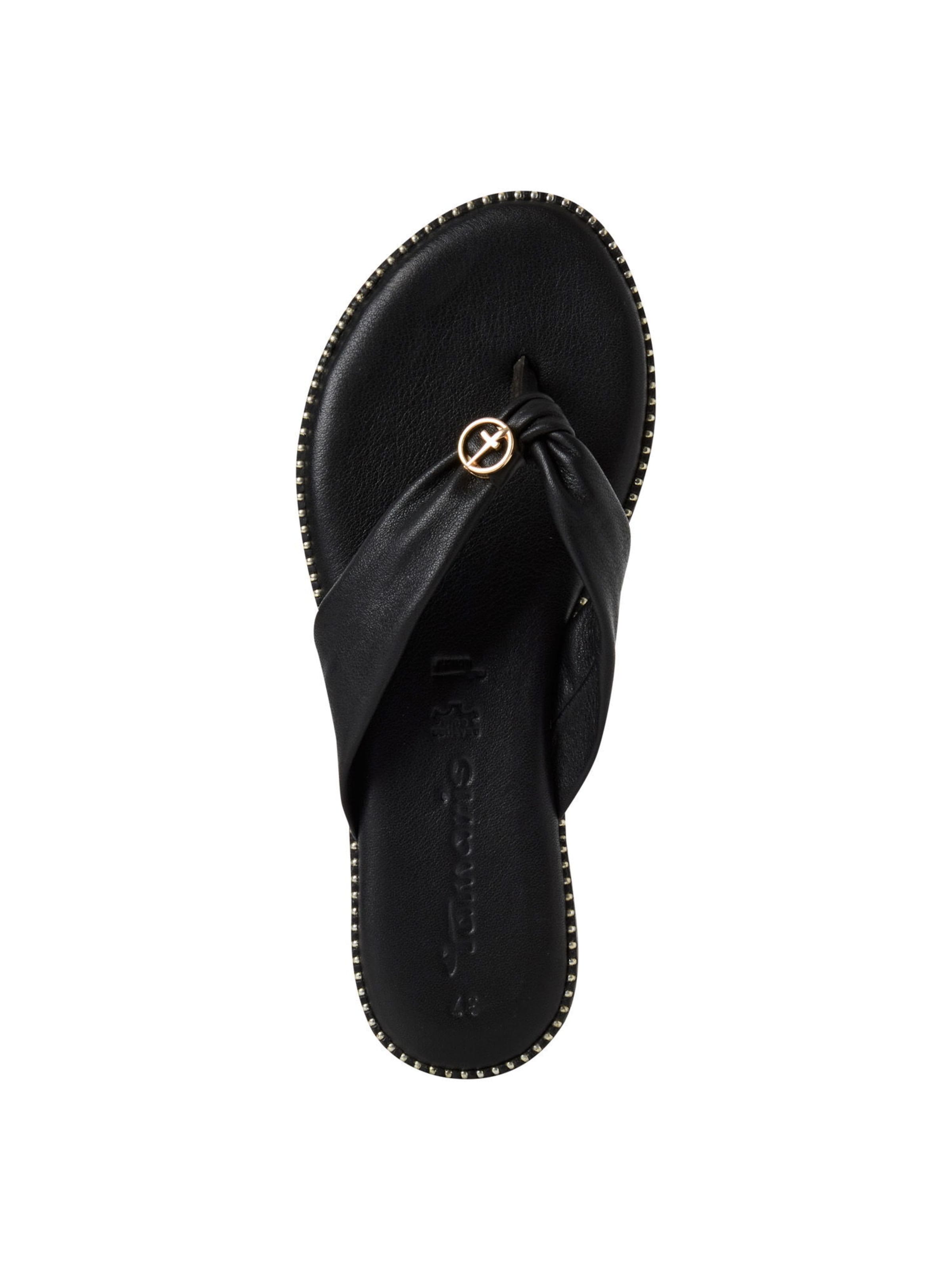 Tamaris Teenslipper 'Dianette' in Zwart