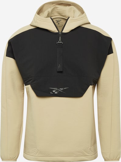 REEBOK Sportjas in de kleur Beige / Zwart, Productweergave