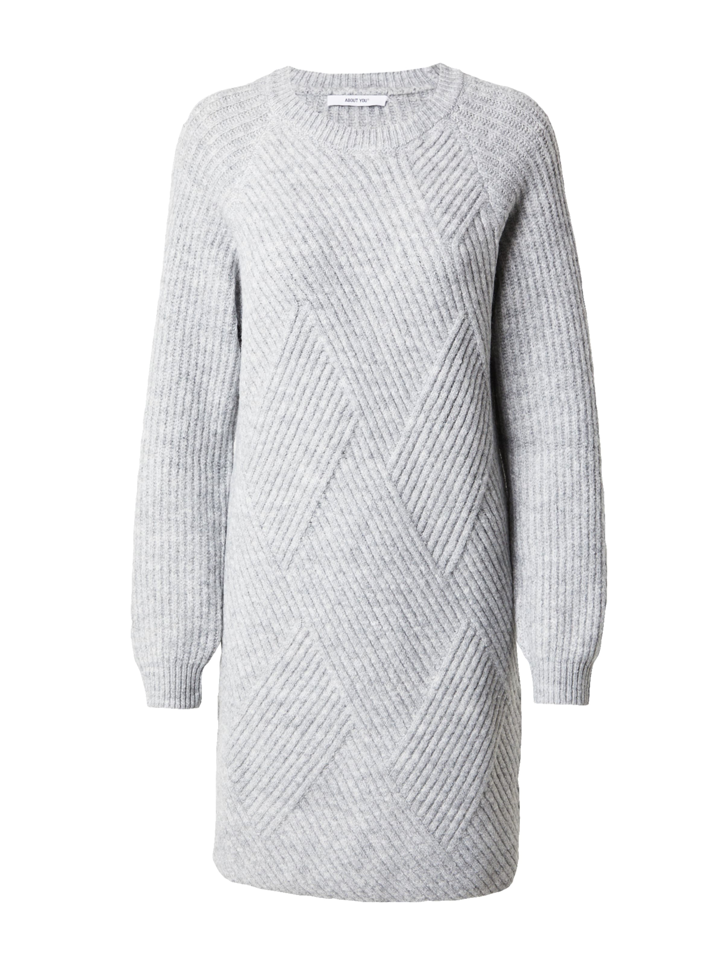 ABOUT YOU Knit dress 'Leslie ' in Grey: front