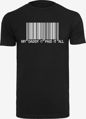 Maglietta 'Dad Pay Barcode' di Merchcode in nero: frontale
