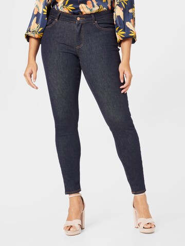 ONLY Carmakoma Skinny Jeans 'Willy' in Blauw: voorkant