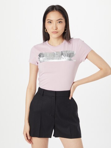 T-shirt Plein Sport en rose : devant