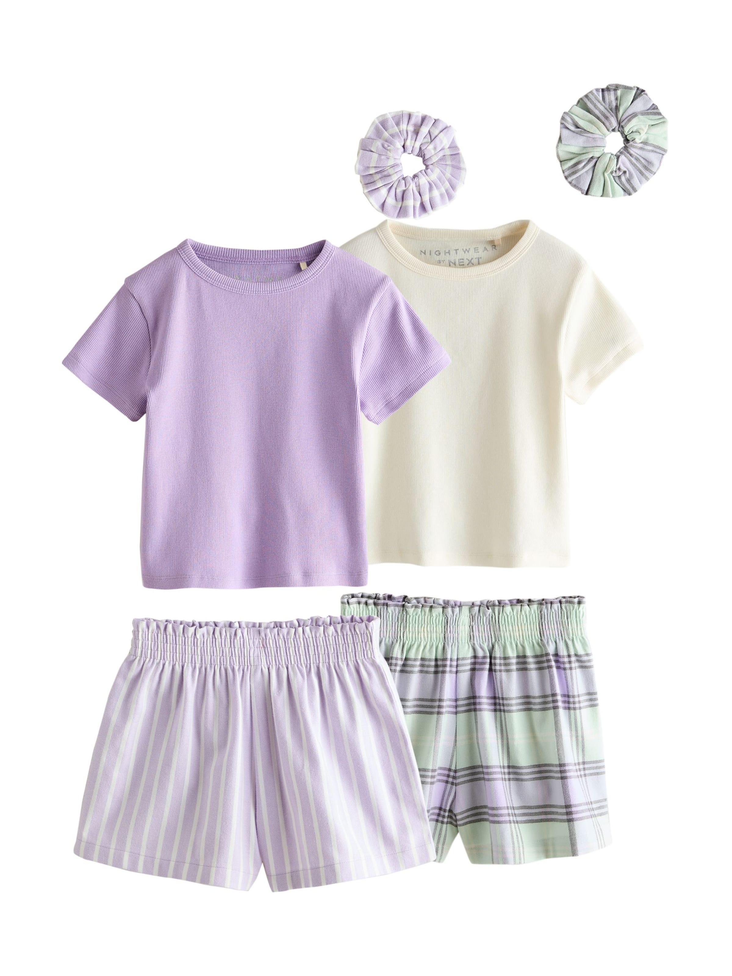 Next Set: Schlafanzug und Scrunchie in Gelb: Vorderseite