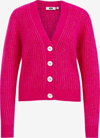 WE Fashion Knit Cardigan in Pink: front