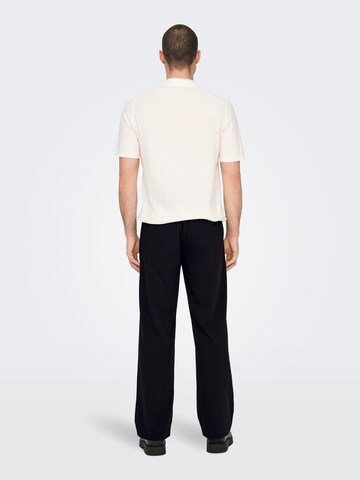 Only & Sons Loosefit Lærredsbukser 'ONSBob-Le' i sort
