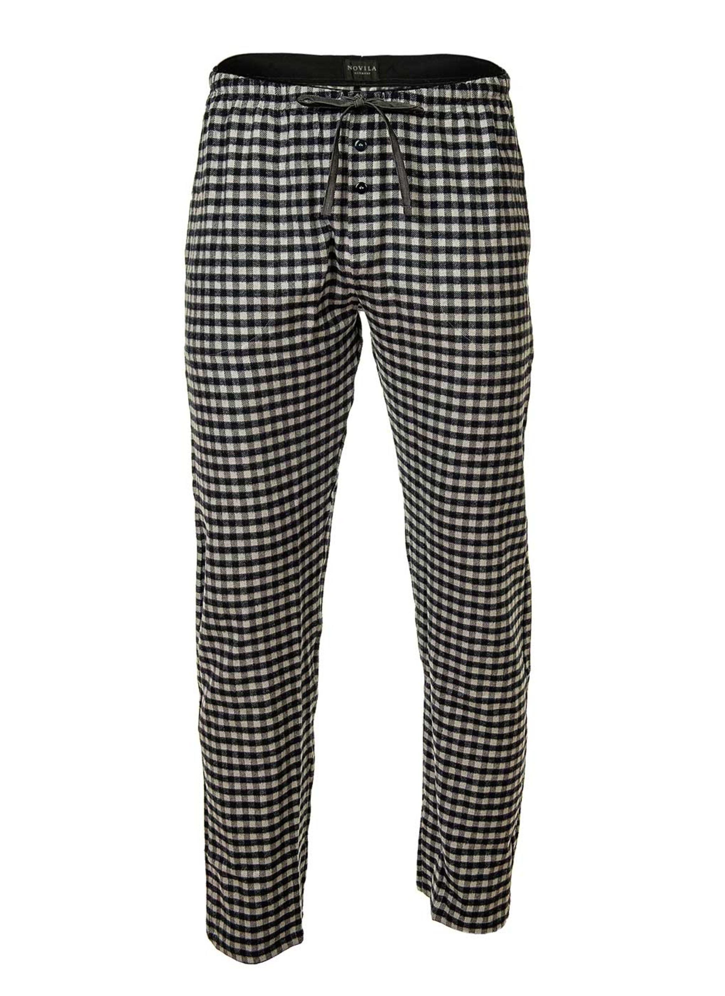 Männer Wäsche NOVILA Pyjamahose in Schwarz - KY82507