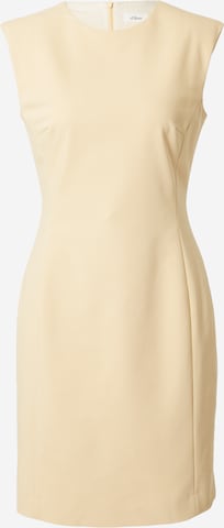 s.Oliver BLACK LABEL - Vestido de bainha em amarelo: frente