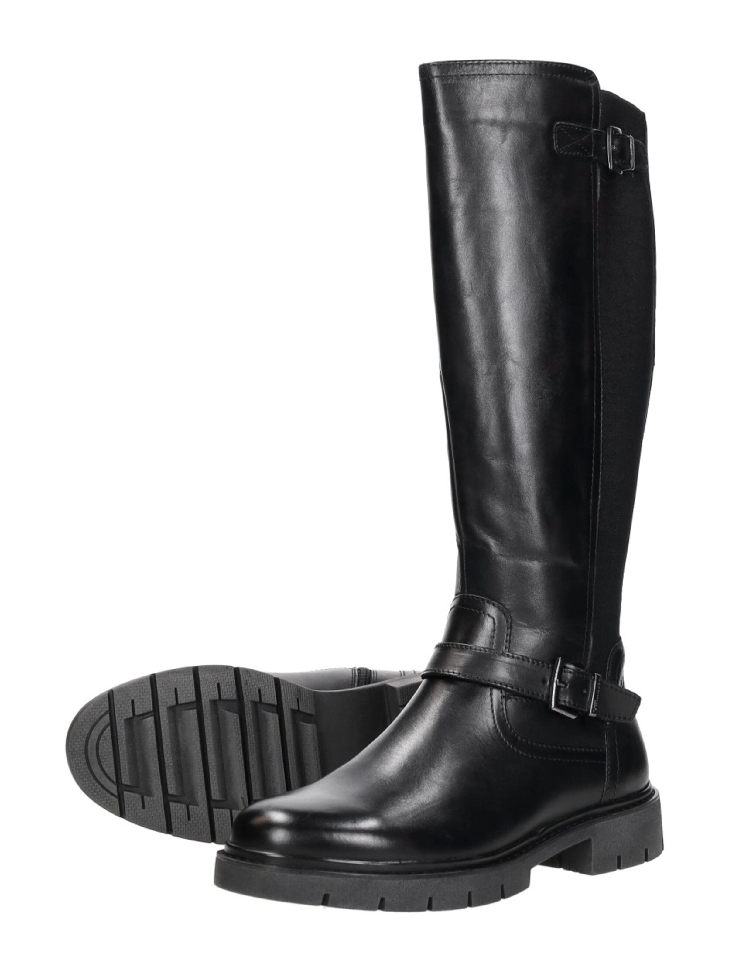 Tamaris Boots 'Lange Laarzen' in Zwart