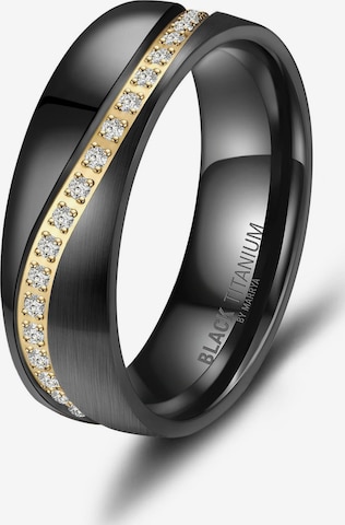 MARRYA Ring 'MARRYA Ehering BT-03 aus Black Titanium' in Zwart: voorkant