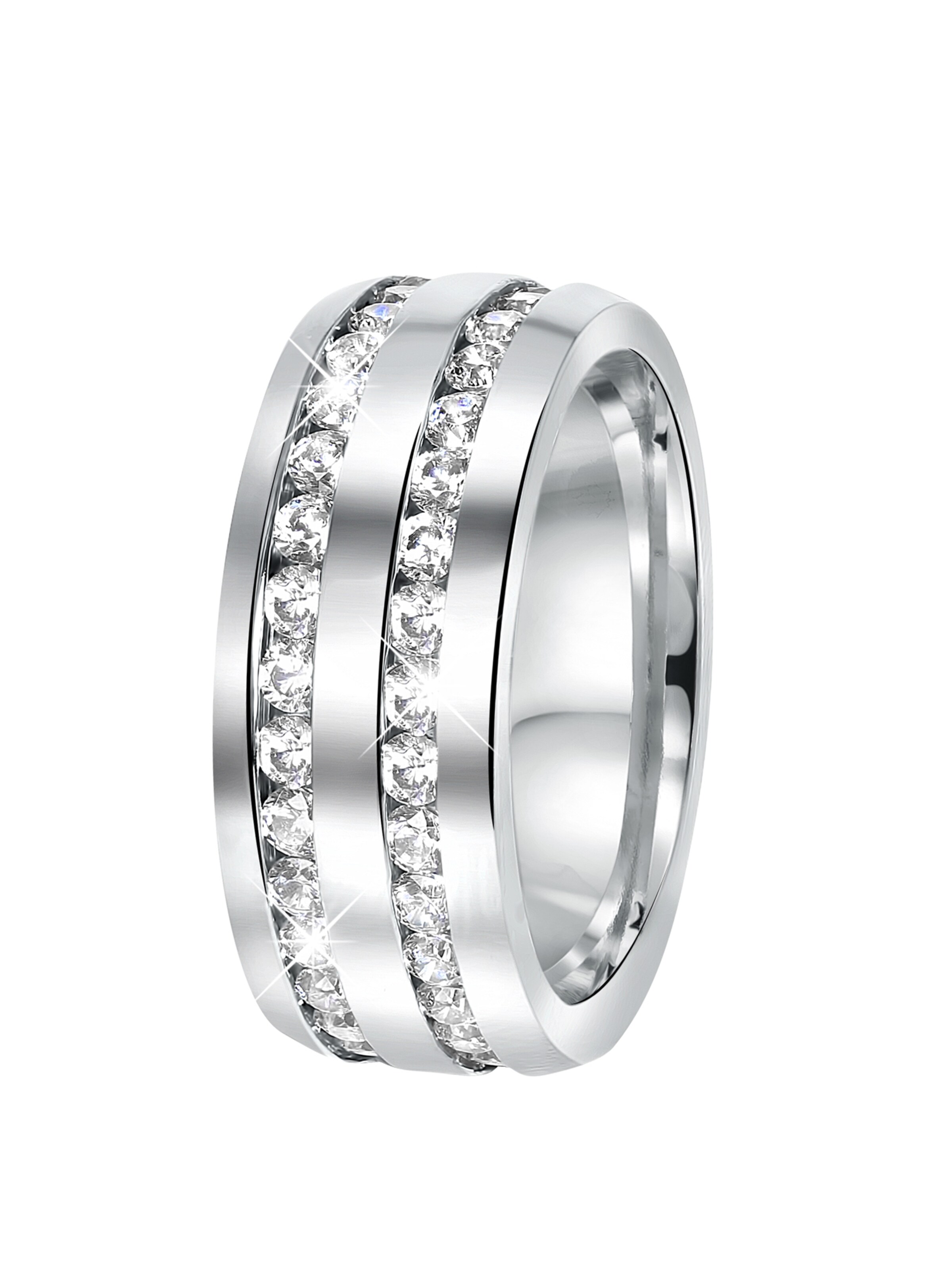 Lucardi Ring in Zilver: voorkant