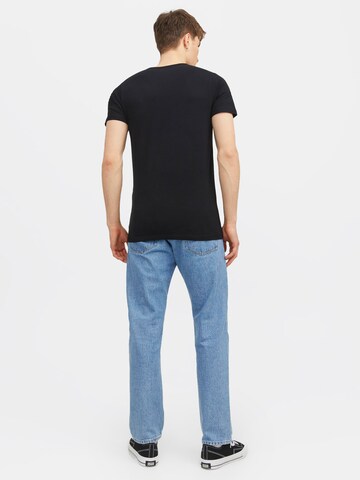 JACK & JONES T-Shirt 'JJO-Neck' in Schwarz