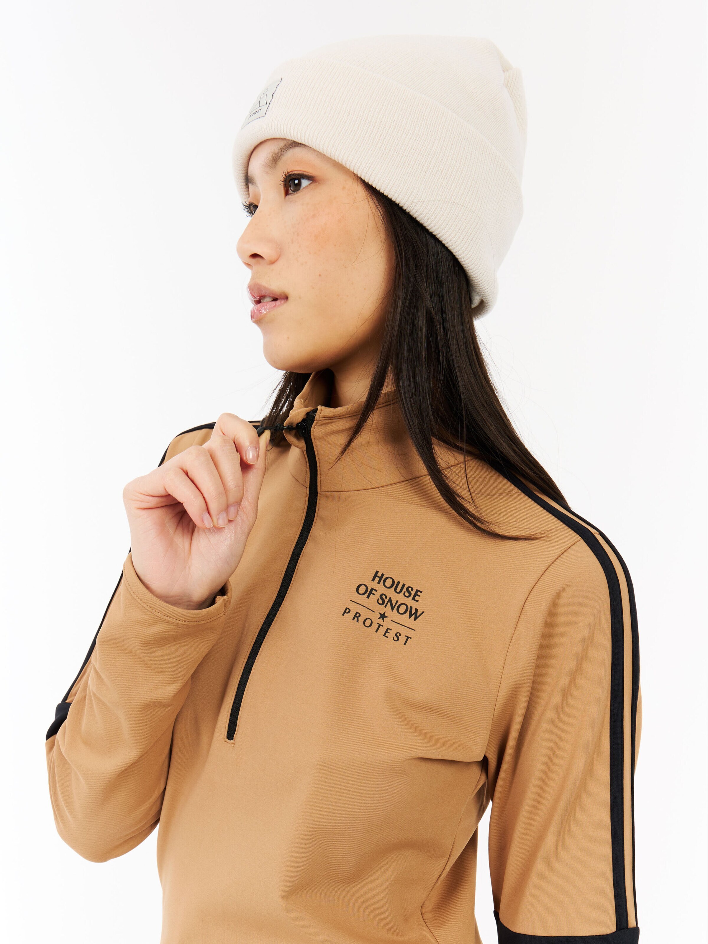 PROTEST Athletic Sweatshirt 'PRTCarly' in Brown