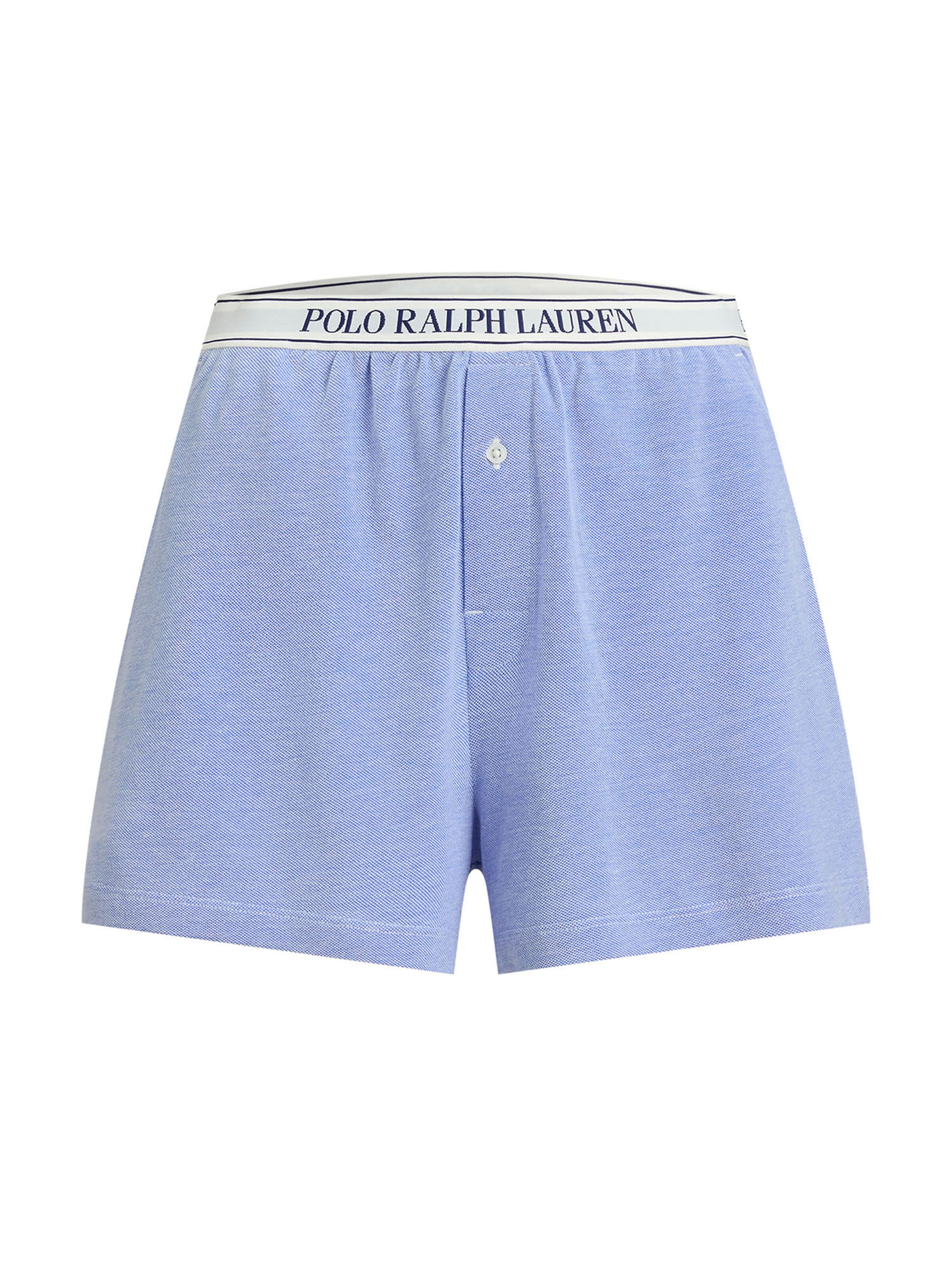 Polo Ralph Lauren Korte pyjama ' Knit Oxford ' in de kleur Lichtblauw, Productweergave