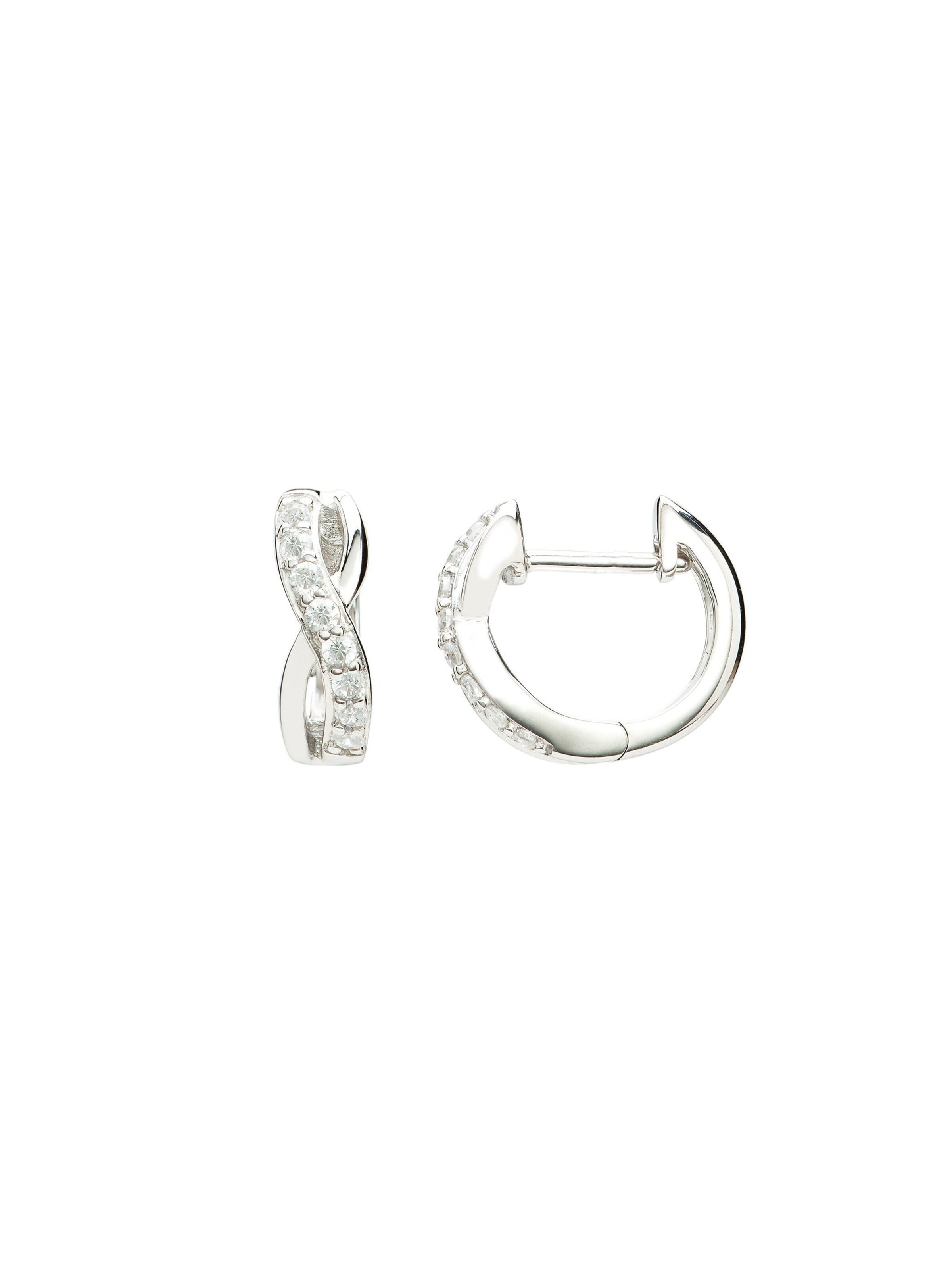 Eye Candy Earrings 'ECJ-CR0066' in Silver: front