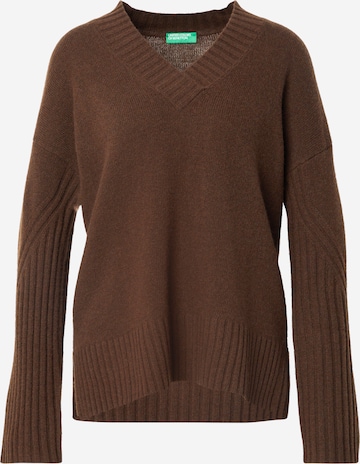 UNITED COLORS OF BENETTONPulover - smeđa boja: prednji dio