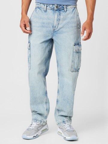 Loosefit Jeans cargo Cotton On en bleu : devant