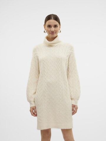 VERO MODA Strikkjole 'JUPITERCABLE' i beige: forside