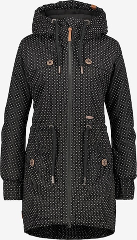 alife & kickin Winterparka 'CHARLOTTE AK' in Zwart: voorkant