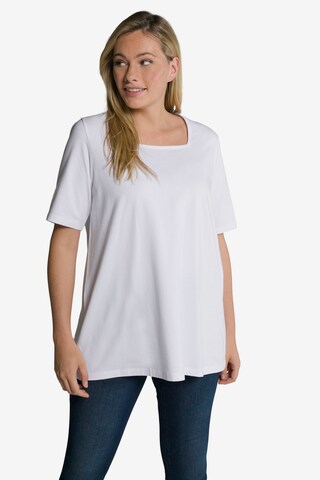 Ulla Popken Shirt '807286' in Wit: voorkant