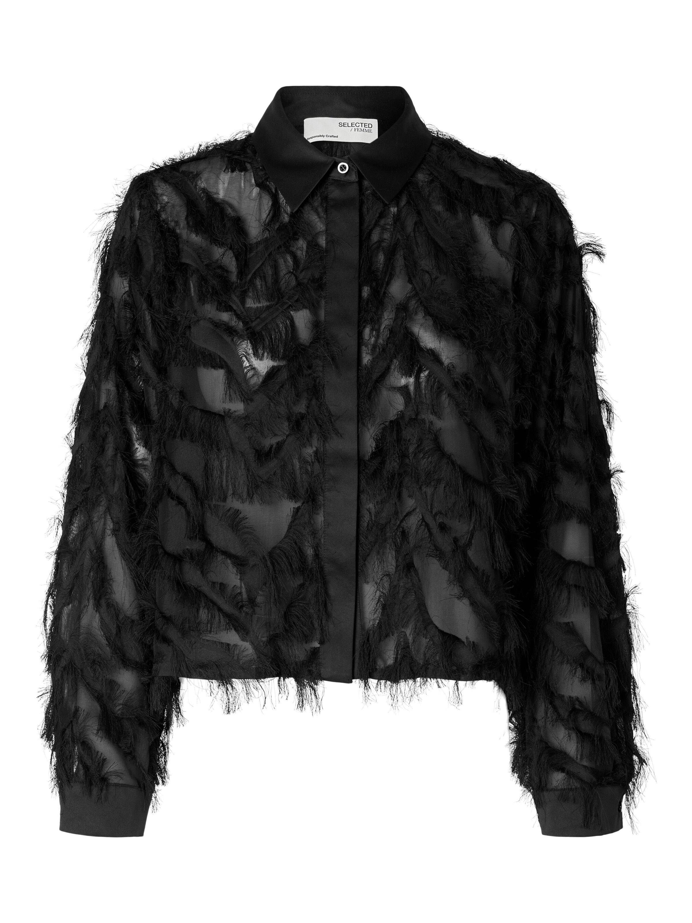 Camicia da donna 'SLFMYLINE' di SELECTED in nero: frontale