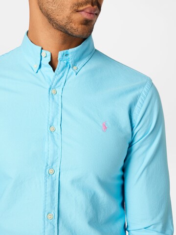 Coupe slim Chemise Polo Ralph Lauren en bleu