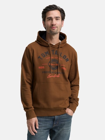 TOM TAILOR Sweatshirt in Bruin: voorkant