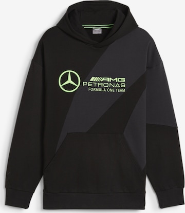 PUMA Athletic Sweatshirt 'Mercedes-AMG Petronas' in Black: front