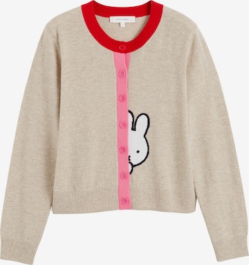Chinti & Parker Gebreid vest 'Miffy Peek' in Beige: voorkant