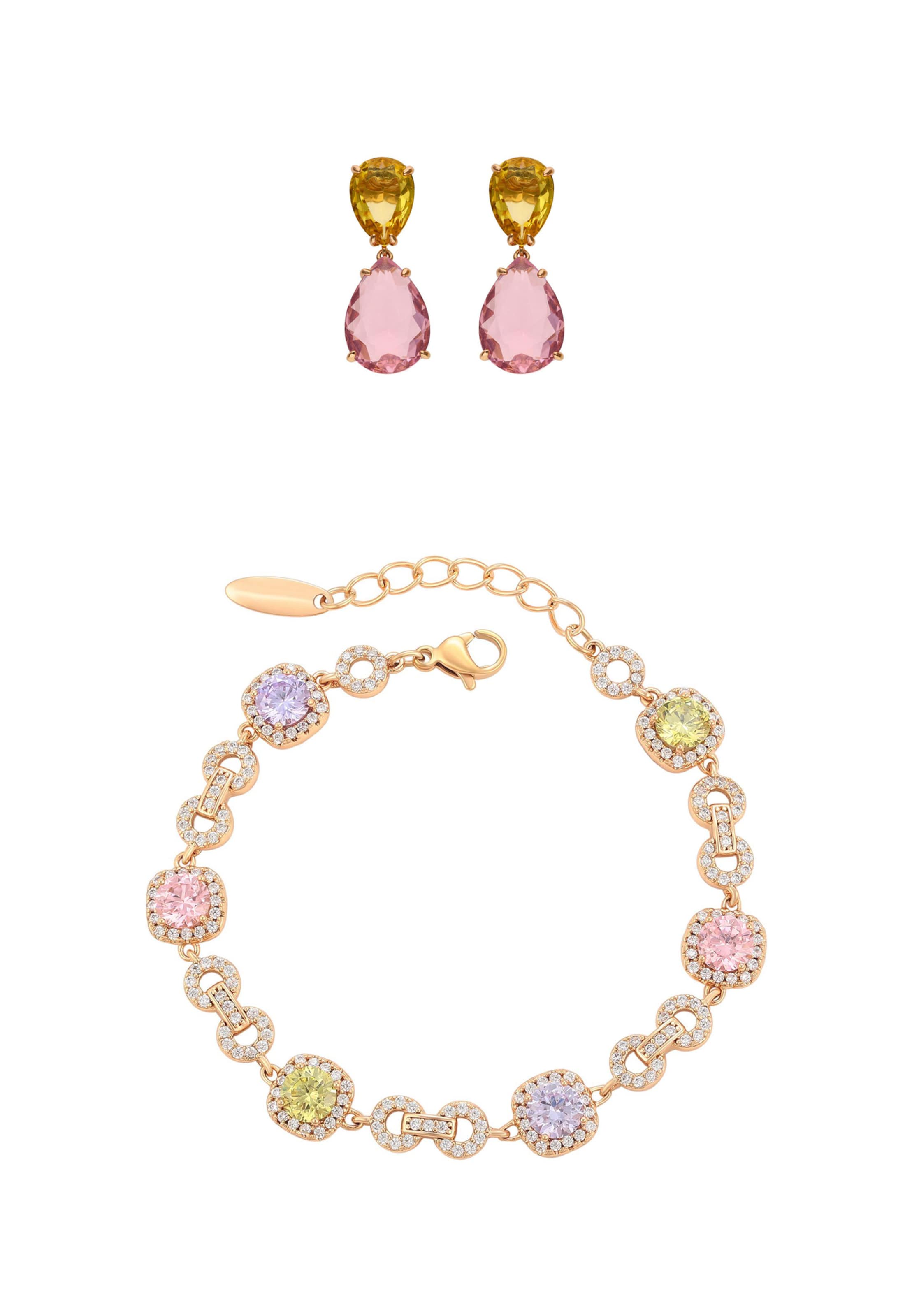 faina - Conjunto de joyería en oro: frente