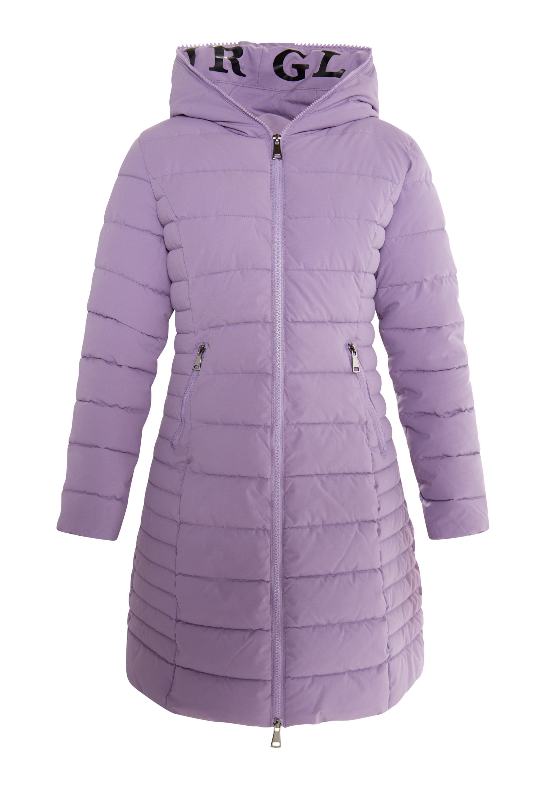 faina - Sobretudo de inverno em roxo: frente