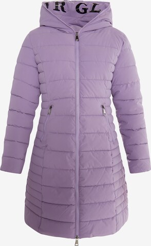 Manteau d’hiver faina en violet : devant