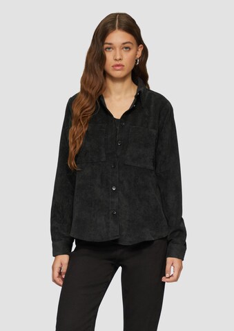 QS Blouse in Zwart: voorkant