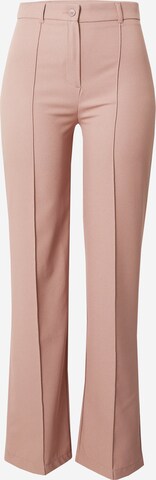 Wide leg Pantaloni cu dungă de la Trendyol pe roz: față
