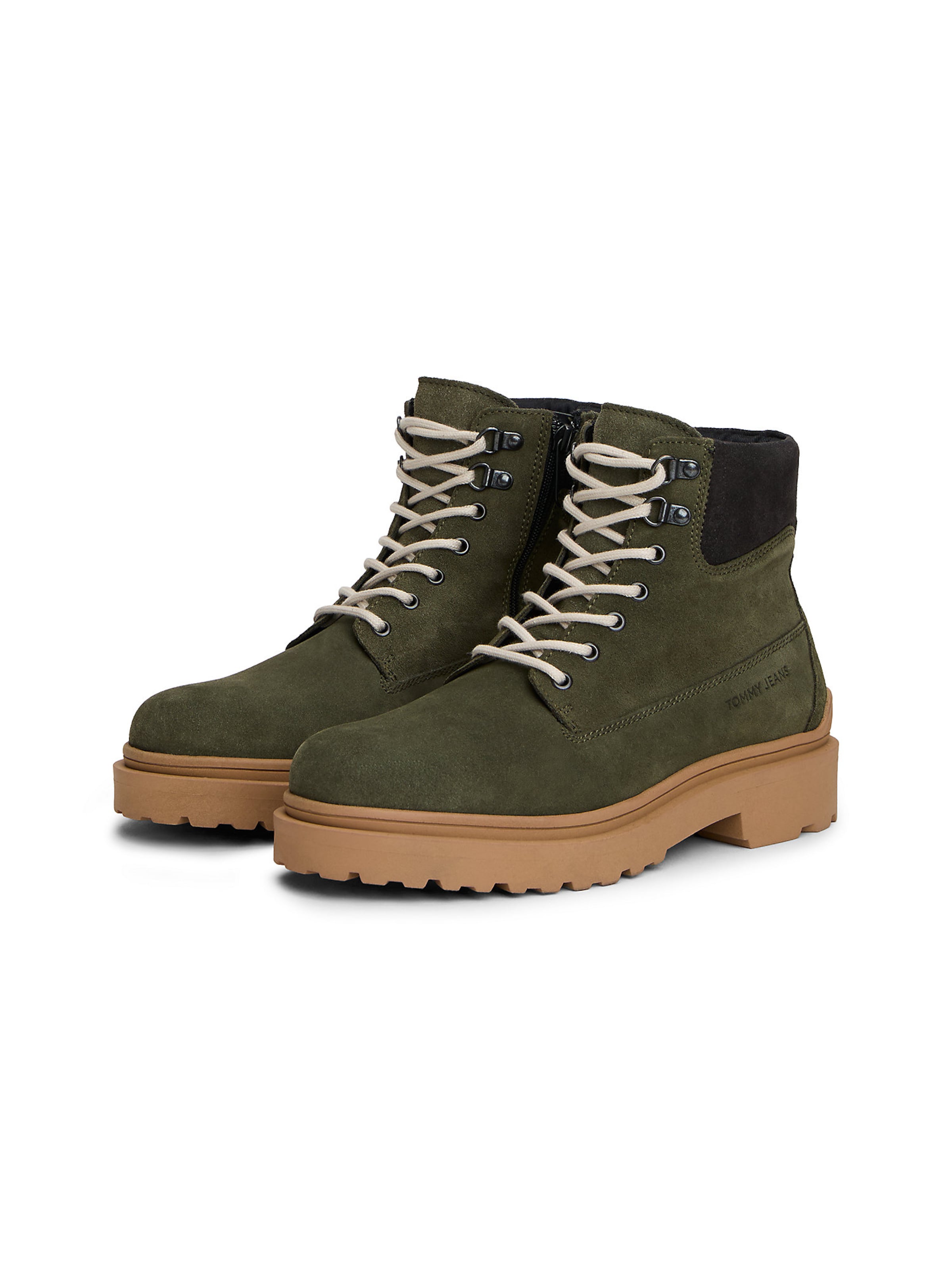 Tommy Jeans Veterboots in Groen