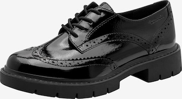 Chaussure à lacets Tamaris en noir : devant