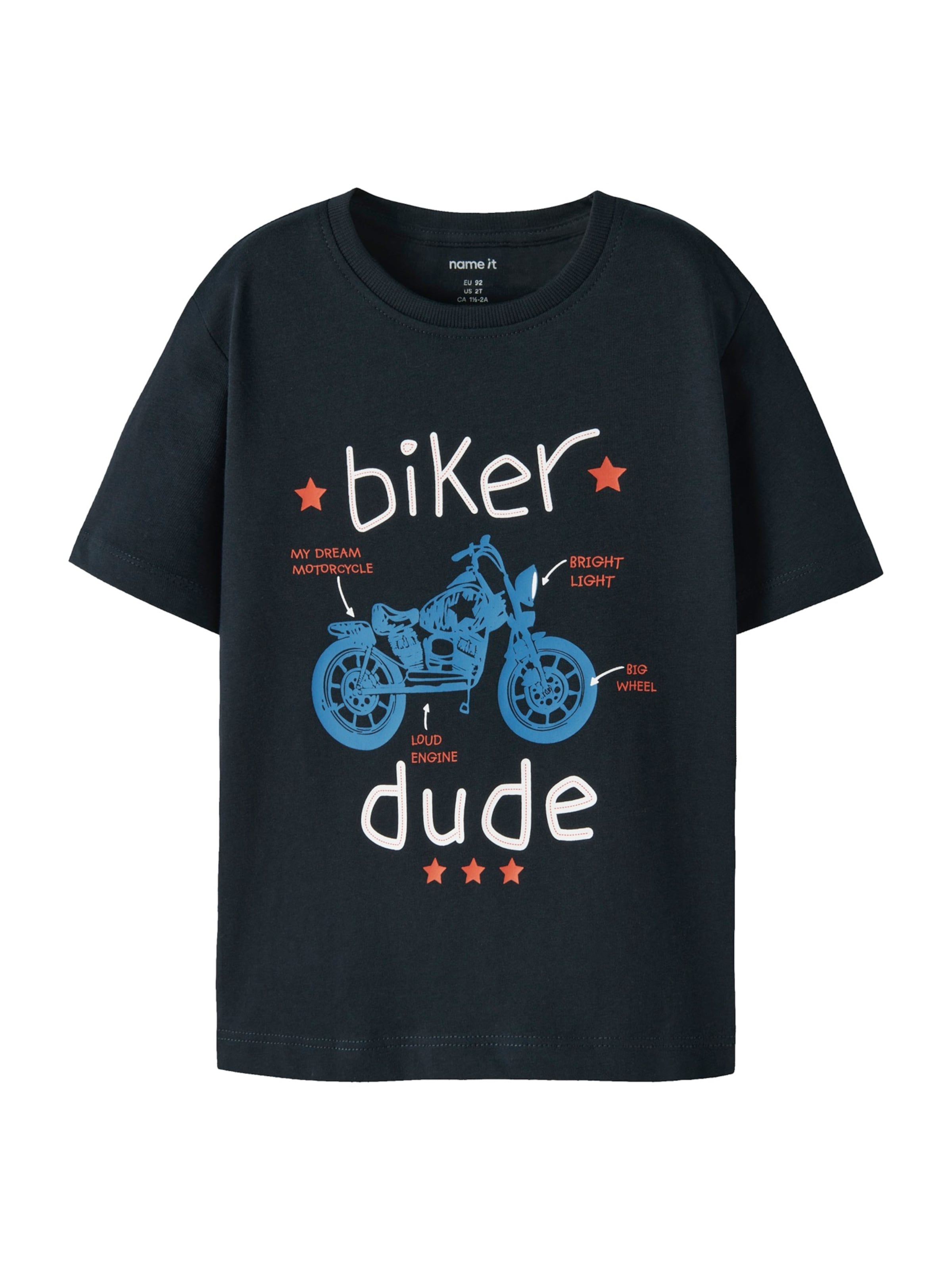 Tricou de la NAME IT pe negru: față