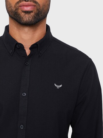 Threadbare Regular fit Button Up Shirt 'Beacon' in Black