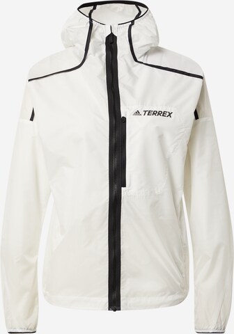 ADIDAS TERREX Outdoorjacka 'Agravic Windweave ' i vit: framsida