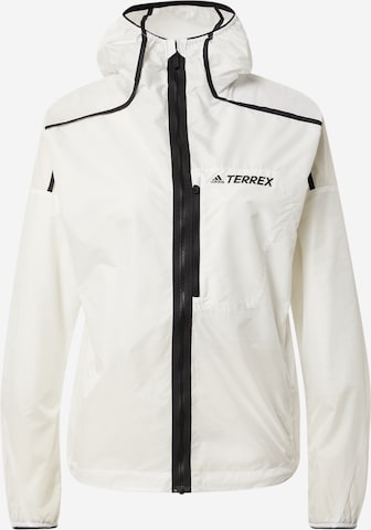 ADIDAS TERREX Outdoor Jacket 'Agravic Windweave ' in White: front