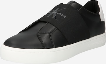 Calvin Klein Jeans - Sapatilhas slip-on em preto: frente
