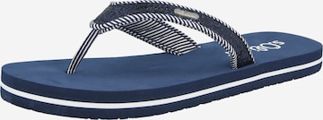 Flip-flops de la s.Oliver pe albastru: față