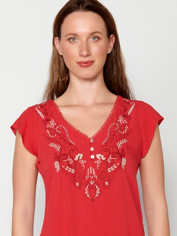 KOROSHI Bluse in Rot