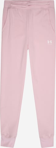UNDER ARMOUR Sports trousers in Pink: front