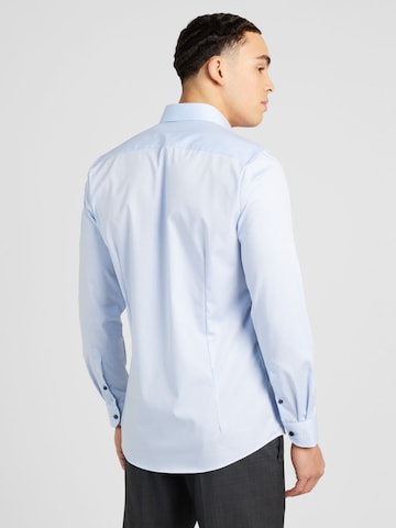mėlyna OLYMP Priglundantis modelis Dalykinio stiliaus marškiniai 'Level 5'