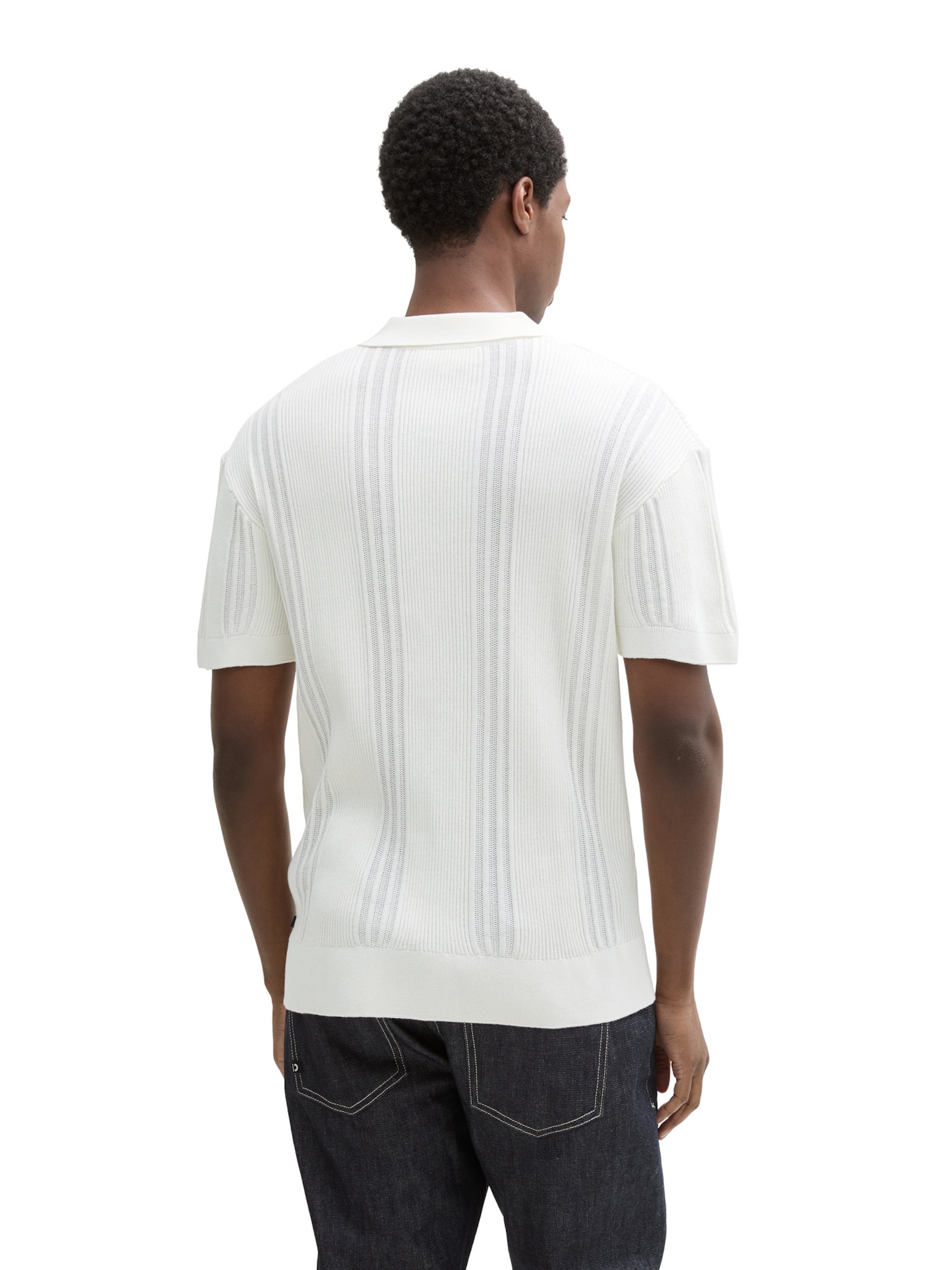 TOM TAILOR DENIM Knit cardigan in White