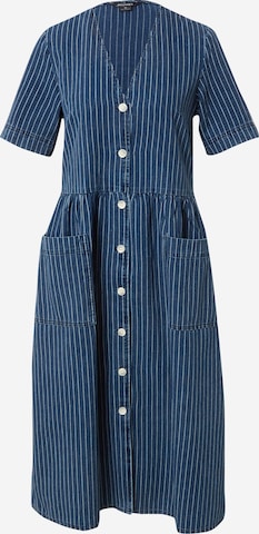 Robe-chemise Monki en bleu : devant