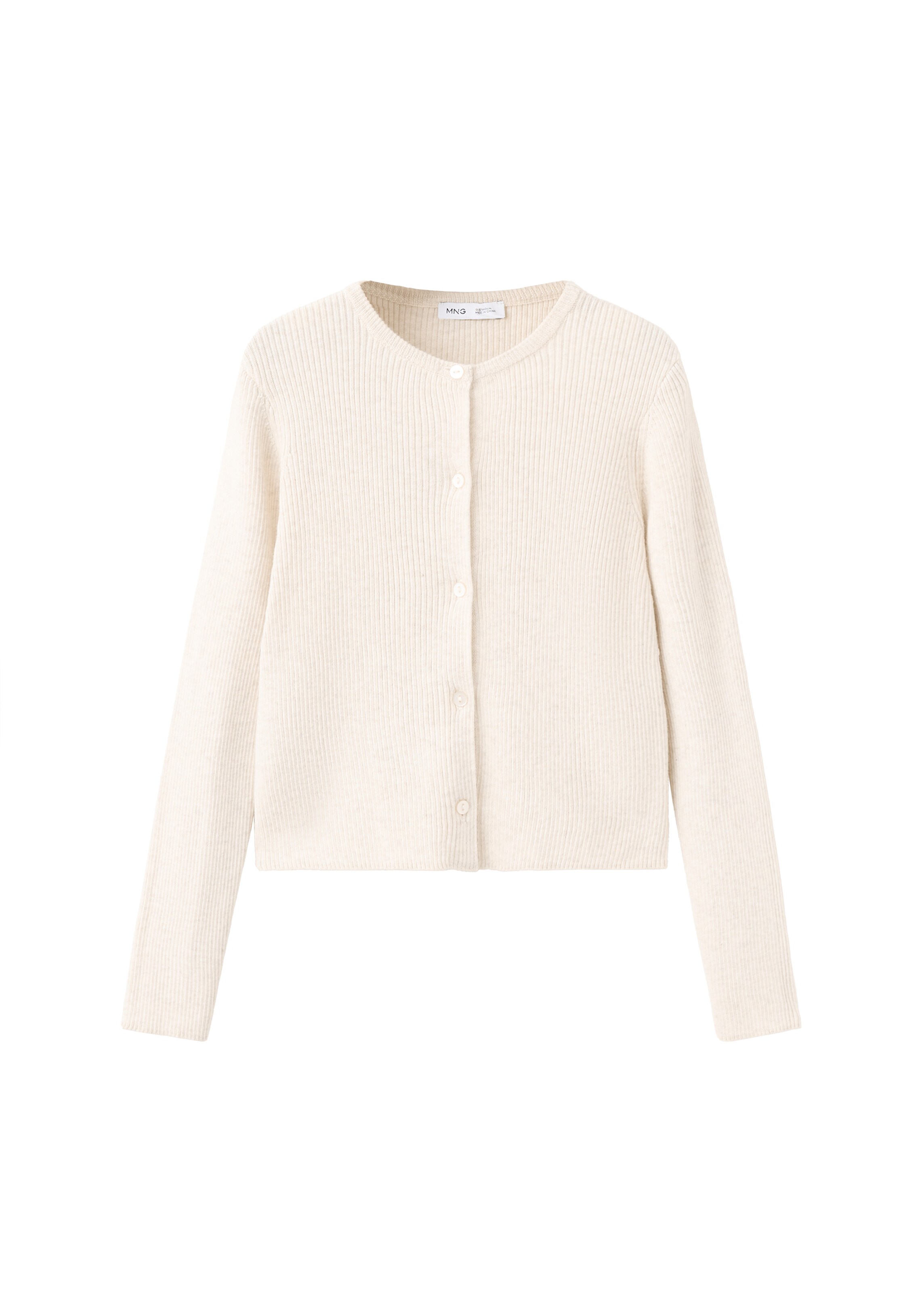 MANGO KIDS Knit cardigan 'VENUS' in Beige: front
